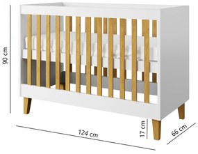 Detská postieľka Jacob 120x60, Sivá