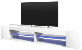 TV skrinka/stolík Monty 180 (s osvetlením) (biela). Akcia -19%. Vlastná spoľahlivá doprava až k Vám domov. 1098623