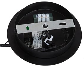 Dizajnové závesné svietidlo čierne s dymovým sklom okrúhle 6-svetiel - Mochan