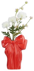 PRESENT Váza mašľa 26 cm - červená