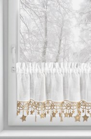 KRÁTKA VIANOČNÁ ZÁCLONA NA PÁSKE XMAS 30X150 CM HVIEZDY