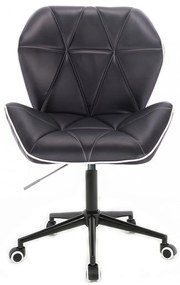 LuxuryForm DESIGN Stolička MILANO MAX na čiernej podstave s kolieskami - čierna