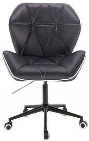 LuxuryForm DESIGN Stolička MILANO MAX na čiernej podstave s kolieskami - čierna
