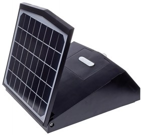 Exteriérové solárne nástenné LED svietidlo Solar, 1x LED 15w, čierna, pohybový senzor, ovládač
