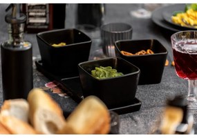 Matne čierne keramické servírovacie misy v súprave 3 ks Snack &amp; Dip – Wenko