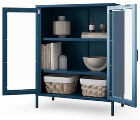 Vitrína GINA, 800 x 1015 x 400 mm, Modern: tmavomodrá farba