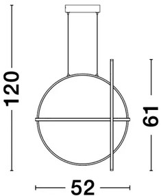 LED luster Arte 52 čierne