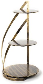Kovový servírovací podnos Nowell Gold, 38x60 cm