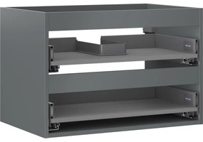 Mexen Box-A, závesná skrinka 70 cm, 2 zásuvky, grafitová matná, 91AX0-0700-470-2-66