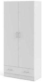 Biela šatníková skriňa 79x170 cm Space – Tvilum