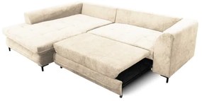 Rozkladacia rohová sedacia súprava s úložným priestorom do L LAGOA ľavá béžová/hnedá