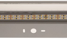 Nástenné LED svetlo Mera, šírka 120cm hliník 4000K