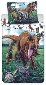 Bavlnené detské obliečky na jednolôžko 140x200 cm Jurassic World "Trio" – Jerry Fabrics