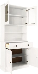 Biely kredenc z borovicového dreva 181x34 cm Mille – Støraa