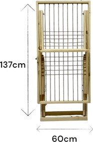 Drevený sušiak na bielizeň skladací – voľne stojací, veľký, svetlý