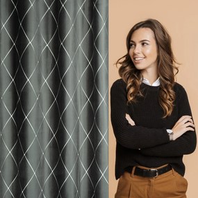 ZATEMŇOVACÍ ZÁVES NA KRÚŽKOCH PIERRE CARDIN MARGO 140X250 CM STRIEBORNÁ