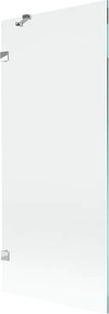 Mexen, Mexen Lunar 1-krídlová vaňová zástena 80 x 150 cm, transparentná, chróm - 897-080-000-01-00