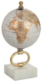 Glóbus na kovovej zlatej nohe Marble e-small - ∅10 * 20 cm