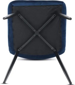Jedálenská stolička zamatová, modrá CT-281 BLUE4