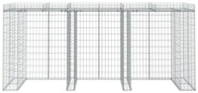 Gabiónová stena na smetný kôš 270x91x120 cm pozinkované železo