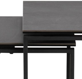 Actona Set príručných stolíkov Katrine (3 ks) - čierna