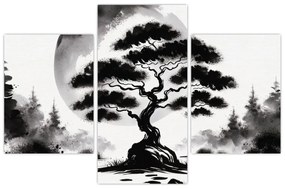 Obraz – Čiernobiela bonsai (90x60 cm)