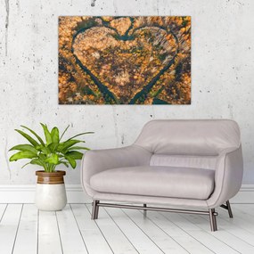 Obraz - Rieka v tvare srdca (90x60 cm)