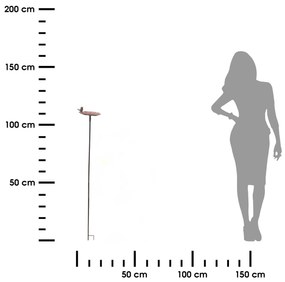 Zapichovacie napájadlo pre vtáky Kendra2, 117x19,5 cm, kov, medená