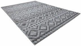 Koberec SOLE D3852 Boho, romby - ploské tkanie sivý