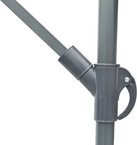 Rojaplast 3880 Štvorcový slnečník kovový - bordó 270 x 270 cm