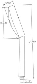Sapho Sapho, Ručná masážna sprcha, 5 režimov sprchovania, priemer 110mm, chróm, 1204-05