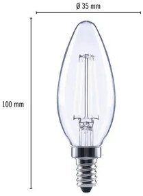 LED žiarovka FLAIR C35 E14 / 4 W ( 40 W ) 470 lm 4000 K stmievateľná