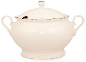 Porcelánová jídelní sada 83 ks MilkWhiteGold bílá/měděná