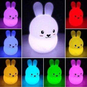 Nočná LED lampička s diaľkovým ovládačom ZAJAČIK