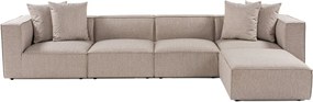 Rohová sedací souprava Sora 430 cm pískově béžová pravá