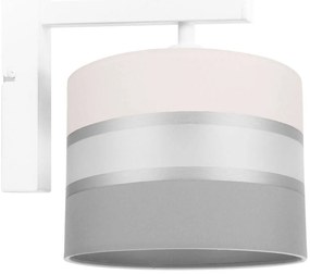 Nástenné svietidlo Elegance, 1x textilné tienidlo (výber z 5 farieb - kombinácia 2 farieb), (výber z 3 farieb konštrukcie)