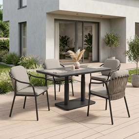 Svetlohnedá kovová záhradná stolička Edvige – Bizzotto