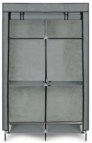 Textilná skriňa s policami a závesnou tyčou