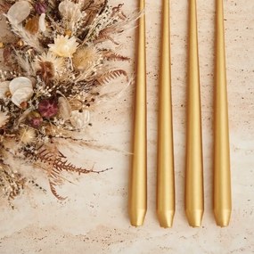 ester & erik Sviečka Taper 32 cm – 90 Gold Metallic – sada 2 ks