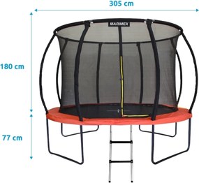 Marimex | Trampolína Marimex Premium 305 cm + vnútorná ochranná sieť + schodíky ZADARMO | 19000111