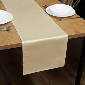 Biante Saténový behúň na stôl polyesterový Satén LUX-016 Latte 20x140 cm