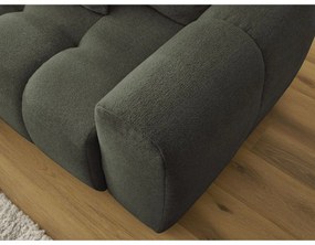 Khaki ženilková rozkladacia/s úložným priestorom rohová pohovka (ľavý roh/s leňoškou) Roxelane – Bobochic Paris