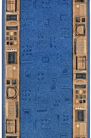 Koberce Breno Behúň JENA 77, šíře role 120 cm, modrá, viacfarebná