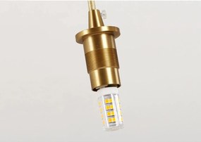 Toolight - Krištáľové závesné svietidlo 3xG9 APP588-3CPR, čierna-zlatá, OSW-09759