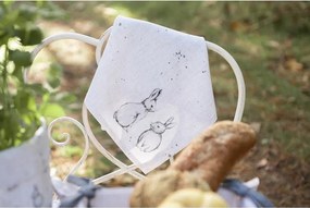 Béžová textilná utierka s králikom Bunny Buddies - 50*70 cm