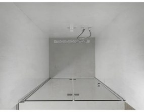 Mexen Lima, skladacie sprchové dvere do otvoru 105 x 190 cm, 6mm číre sklo, chrómový profil, 856-105-000-01-00-D
