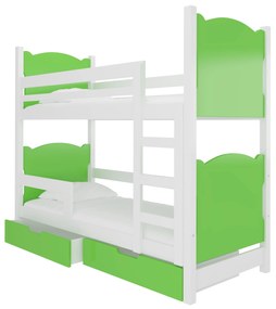 Poschodová detská posteľ 180x75 cm. Akcia -20%. Vlastná spoľahlivá doprava až k Vám domov. 1052098