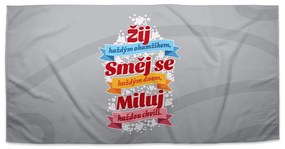 Sablio Uterák Ži, Smej sa, Miluj - 30x50 cm