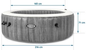Hydromasážna jacuzzi pre 6 osôb, nafukovacia, 216x71 cm, WIFI prémiové príslušenstvo INTEX
