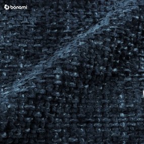 Tmavomodrá čalúnená dvojlôžková posteľ s úložným priestorom s roštom 180x200 cm Bellis – Micadoni Home